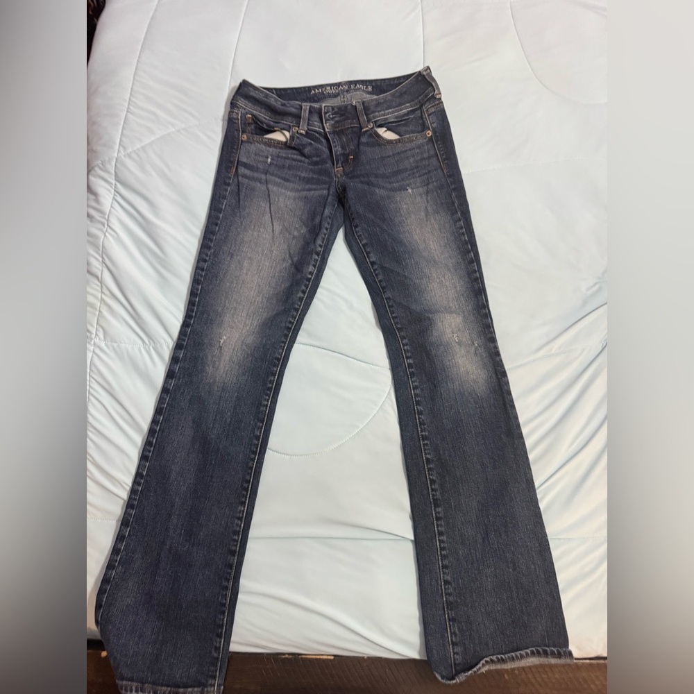 American Eagle Outfitters kick boot Dark Blue Boot Cut Jeans 4/reg